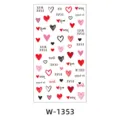 Adhesivo de tatuaje temporal impermeable de San Valentín lindo diseño de corazón. - W-1353