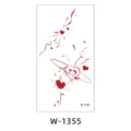 Temporary waterproof red heart tattoo sticker for Valentine day party celebration style - W-1355