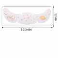 Pegatinas de cara de pecas de lámina de oro, tatuajes temporales de labios de corazón. - QT-0078 (Estampado en oro)