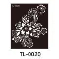 Henna tatuaggio stencil PET cavo modello floreale fai da te pittura a mano adesivo - TL-0020 / 85x100mm