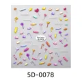 5D embossed candy nail art stickers cute colorful lollipops DIY phone case decoration - 5D-0078 / 85x100mm