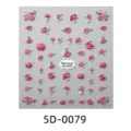 5D embossed rose nail stickers, DIY floral nail art decals for phone case decoration SKU - 5D-0079 / 85x100mm