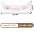 Gold foil freckle face sticker, cute heart lip design decorative makeup patch for party. - QT-0082 (Gold Stamping, 6 Sheets)