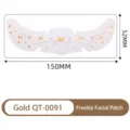 Gold foil butterfly face sticker temporary freckle tattoo sticker for party makeup 150x52mm - QT-0091 (Gold Stamping, Set of 6)