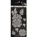 PET tattoo stencil sticker, black and white floral body art template, craft tool. - Hollow Tattoo Template Style (CF-292)