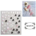 5D Embossed Nail Art Stickers Cute Cartoon Cat Paw Self-Adhesive Waterproof Decals for DIY - 85*100 mm / 5D-0175
