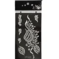PET hollow tattoo stencil template for body painting and henna art, durable design model. - Hollow Tattoo Template Style (CF-289)
