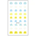 Autocollants d'ongles de dessin animé mignons avec fleurs bleues jaunes pour enfants DIY - MRT4542