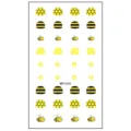 Jolis adhésifs d'ongles d'abeille pour enfants bricolage motif nid d'abeille et fleur - MRT4545