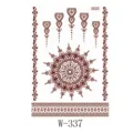Red mandala lace temporary tattoo sticker sheet waterproof body art party decal design - Style W-0337 / 208*148mm