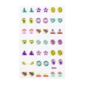Kids cute crystal epoxy sticker earrings colorful cartoon geometric ear decoration sheet 1pc - RD006