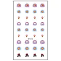 Autocollants d'art d'ongles de dessin animé pour enfants motif de fleurs mignon bricolage - MRT4548