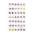 3D rhinestone earring stickers, leopard print face and makeup decorative crystal gems. - RD009