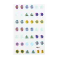 Colorful cartoon sticker earrings for kids, cute butterfly and geometric designs sheet. - RD011