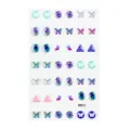 3D Butterfly Ear Stickers Crystal Face Gems Rhinestone Body Decals Colorful Party Jewelry - RD012