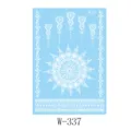 Adhesivo de tatuaje temporal de mandala de encaje blanco, diseño de boda W-337 - Estilo Tatuaje Encaje(W-337)
