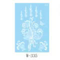 White henna lace temporary tattoo sticker for wedding body art waterproof design chic - Lace Tattoo Style(W-335)