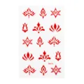 Red brow face stickers temporary tattoo makeup gemstone body art decal accessories - RD016