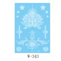 White lace temporary tattoo sticker mandala floral waterproof body art sheet for women. - Lace Tattoo Style(W-343)