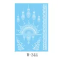 White Henna Lace Temporary Tattoo Sticker Floral Mandala Body Art Waterproof W-344 - Lace Tattoo Style(W-344)