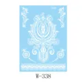 White lace temporary tattoo sticker waterproof 3D Indian henna body art skin decor variant - Lace Tattoo Style(W-338)