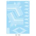 White lace temporary tattoo sticker with geometric floral mandala design for wedding. - W-0705