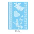 White lace tattoo sticker blue sheet floral butterfly body art temporary waterproof sticker - Lace Tattoo Style(W-341)