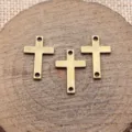 Antike Bronze Kreuz Verbinder 18x12mm Zinklegierung DIY Schmuck Zubehör Teile Stücke. - Antikbronze