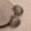 Pendentif Soleil Bronze Antique Charme Géométrique DIY Matériel Accessoire Bijoux - Bronze Antique