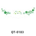 Green shamrock temporary face tattoo sticker for St Patrick Day festival makeup art. - QT-0183 (3-Sheet Set)