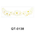 Gold foil freckle face stickers temporary waterproof tattoo body art clover makeup decor - QT-0138 / 52*150mm