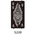 Henna Tattoo Stencil Black Indian Mehndi Template S220 DIY Body Art Drawing Sticker - S-0220 Style / 96x186mm