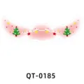 Christmas face sticker temporary glitter tattoo waterproof holiday makeup party decor accessory - QT-0185 (3-Sheet Set)