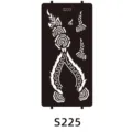 Henna Tattoo Stencil Sticker Model S225 DIY Body Art Hand Painted Flower Template - S-0225 Style / 96x186mm