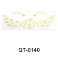 Gold foil face tattoo sticker, metallic temporary heart freckles makeup art SKU QT-0140 - QT-0140 / 52*150mm