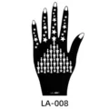 Waterproof henna hand tattoo stencil hollow star pattern temporary tattoo sticker DIY tool - 120x210 mm / Star Chain (LA-0008)