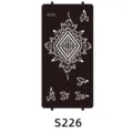 Henna tattoo stencil template DIY body art painting sticker featuring intricate geometric patterns. - S-0226 Style / 96x186mm