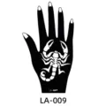 Hollow hand tattoo sticker waterproof henna temporary tattoo template DIY body art painting tool - 120x210 mm / Scorpion Totem (LA-0009)