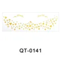 Gold foil heart face stickers temporary freckle tattoos makeup body art party accessory - QT-0141 / 52*150mm