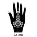 Hand henna tattoo stencil waterproof temporary body art sticker DIY painting tool LA-010 - 120x210 mm / Traditional Geometric Floral (LA-0010)