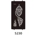 Indian henna tattoo stencil template traditional floral pattern body art DIY sticker S230 - S-0230 Style / 96x186mm