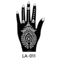 Waterproof hand henna tattoo stencil template for DIY body arts decoration LA-011 - 120x210 mm / Henna Pattern (LA-0011)