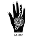 Waterproof henna hand tattoo stencil template DIY body art temporary sticker LA-012 new - 120x210 mm / Mandala Floral (LA-0012)