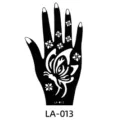 Hand henna tattoo stencil butterfly flower pattern DIY body art waterproof template sticker - 120x210 mm / Butterfly Floral (LA-0013)