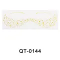 Gold metallic face freckle stickers temporary body tattoo makeup decorative sheet for party. - QT-0144 / 52*150mm