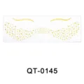 Gold Foil Face Freckles Temporary Tattoo Waterproof Makeup Eye Line Sticker Sheet New - QT-0145 / 52*150mm