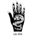 Hand dragon temporary tattoo stencil sticker for DIY body art painting waterproof henna template. - 120x210 mm / Traditional Dragon (LA-0014)
