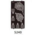 Henna Tattoo Stencil S240 Paisley Temporary Body Art Template DIY Painting Supply - S-0240 Style / 96x186mm
