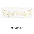 Gold foil temporary face tattoo stickers, glitter star freckle face makeup sheet. - QT-0146 / 52*150mm