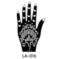 Hand henna tattoo stencil waterproof DIY body art mehendi template butterfly floral pattern - 120x210 mm / Butterfly Vine (LA-0016)